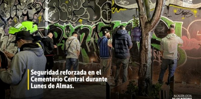 Foto: Balance positivo en Los Mártires: control territorial y recuperación de motocicleta en el Cementerio Central