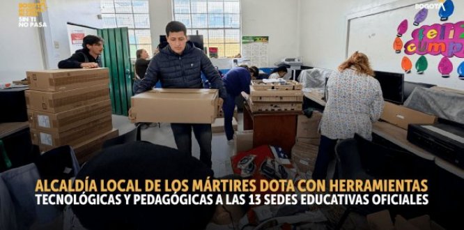 Los Mártires impulsa la educación digital con dotación para 13 sedes escolares