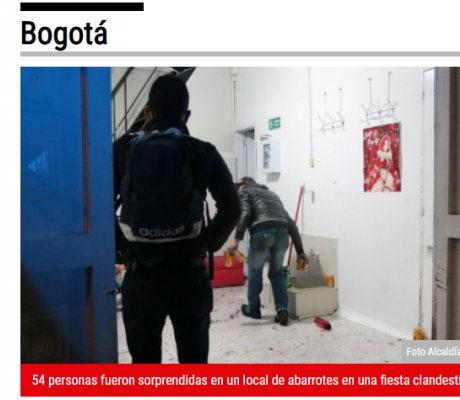 Mega operativo contra fiestas clandestinas en el centro de Bogotá