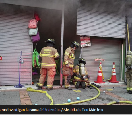Bomberos atendieron incendio en San Andresito de San José, en el centro de Bogotá