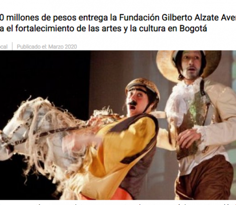 Más de 590 millones de pesos entrega la Fundación Gilberto Alzate Avendaño –FUGA-, para el fortalecimiento de las artes y la cultura en Bogotá