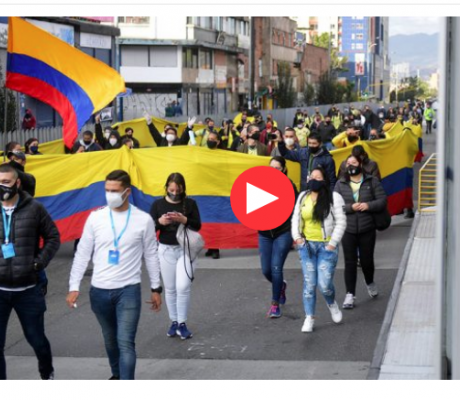 Así avanzan las protestas y las concentraciones de este lunes en Bogotá