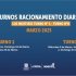 Foto con información sobre el calendario de racionamiento de agua para en mes de marzo en la Localidad de Los Mártires