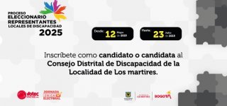 Imagen tipo Banner con texto invitando a inscribirse en Los Consejos Locales de Discapacidad 