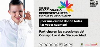 Imagen con texto invitando al proceso eleccionario representantes locales con discapacidad